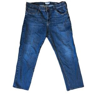 English Laundry Mens 34x32 Jeans Straight Leg Dark Wash Stretch Blue Denim Pants